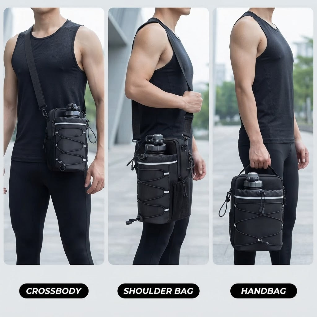 SPARTHEX Magnetic Gym Bag - crossbody, shoulder bag or handbag