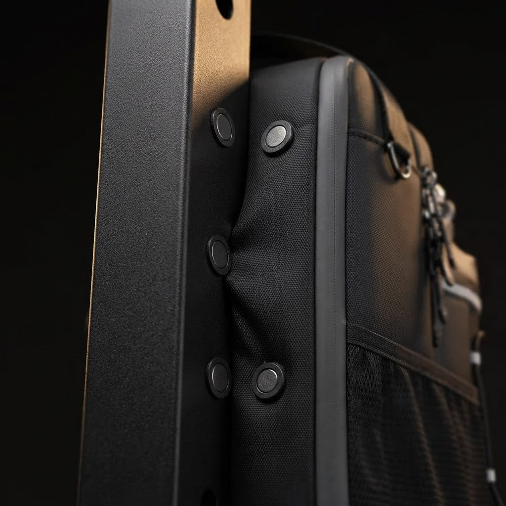 SPARTHEX Magnetic Gym Bag - magnets gripping steel